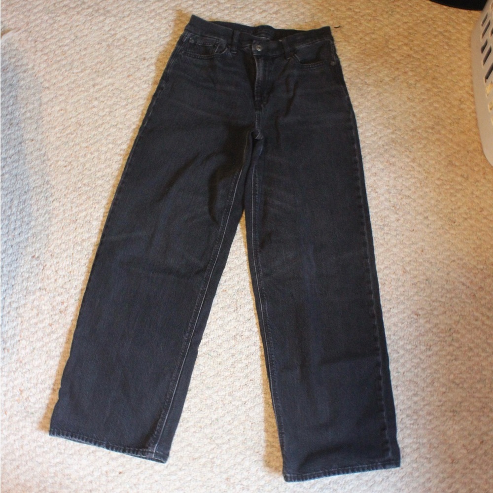 AE Curvy Super High Waist Baggy Straight jeans
